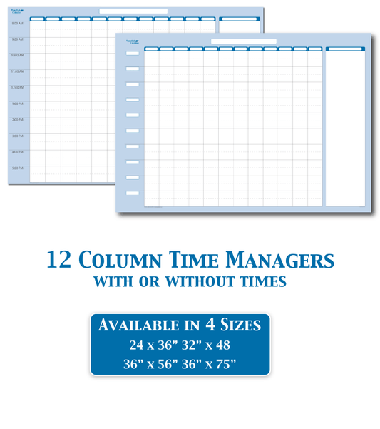 12 Column Time Managers - 9 Hour